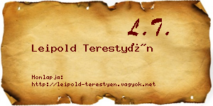 Leipold Terestyén névjegykártya
